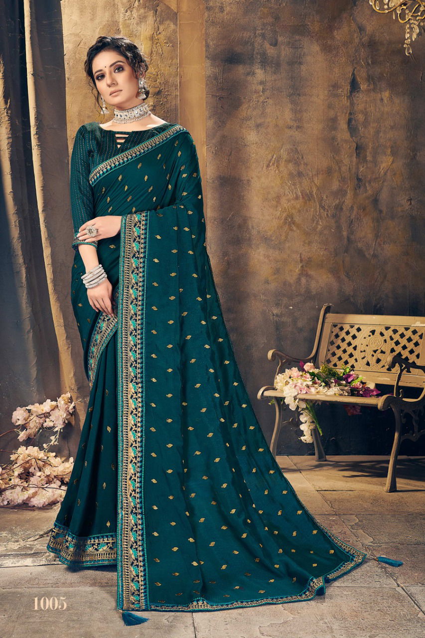 Ronisha Kavvya Festive Wear Silk Heavy Designer Embroidery Saree Collection